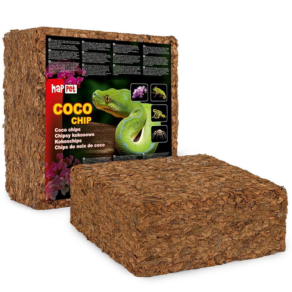 Happet Podłoże kokosowe do terrarium - chipsy 4,5kg / 90L